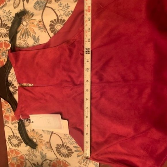 NWT Iris Burnt Orange/Rust Suede Crop Top - Picture 4 of 8
